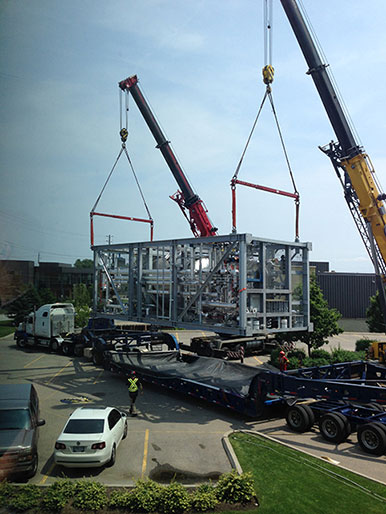 Heavy Module Lift using a Perimeter Trailer